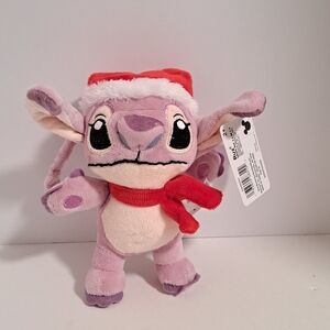 Disney Lilo and Stitch Angel Plush Stuffed Toy Backpack Clip 8" New